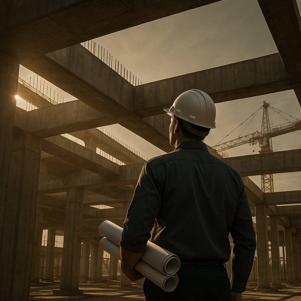 Engenheiro em canteiro de obra